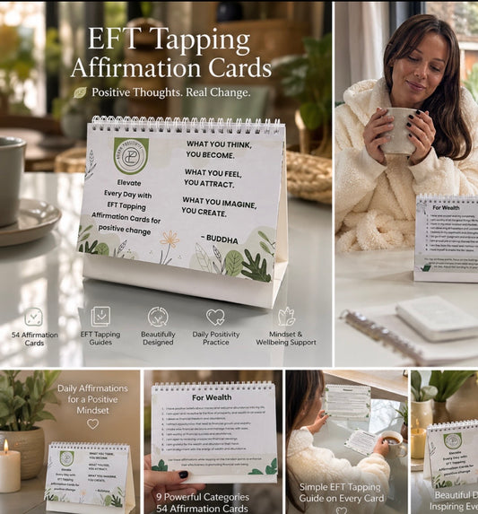 EFT Tapping Affirmations Flip Cards.                         A reset button for your thoughts.