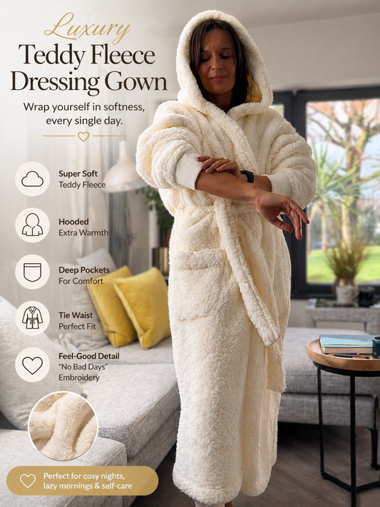 Fluffy Robe.                                                  Soft Reset - warm, soft, and effortlessly cosy.