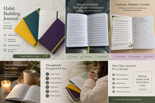 Habit Building Journal.                    Where intention turns into action.